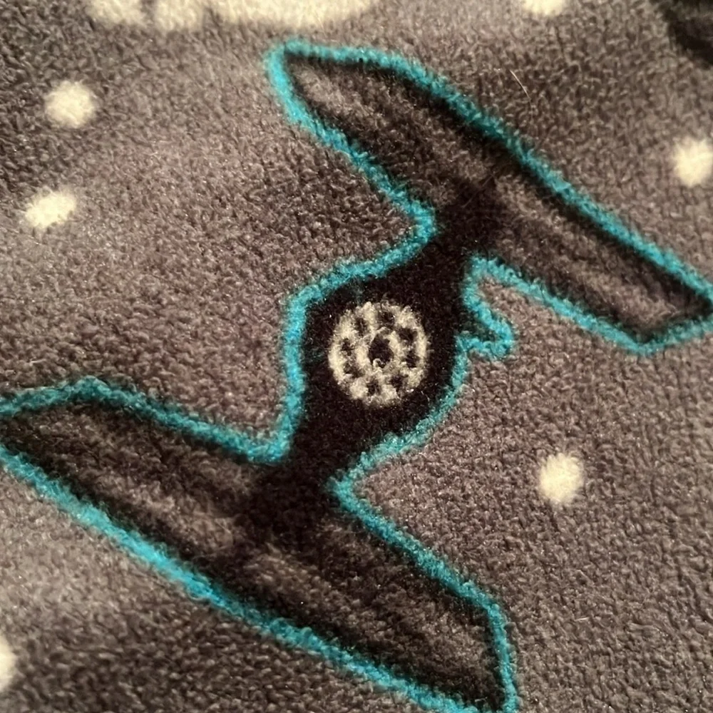 Star Wars Kylo Ren 10-12 spaceship gray fleece pajama bottoms pants gray black